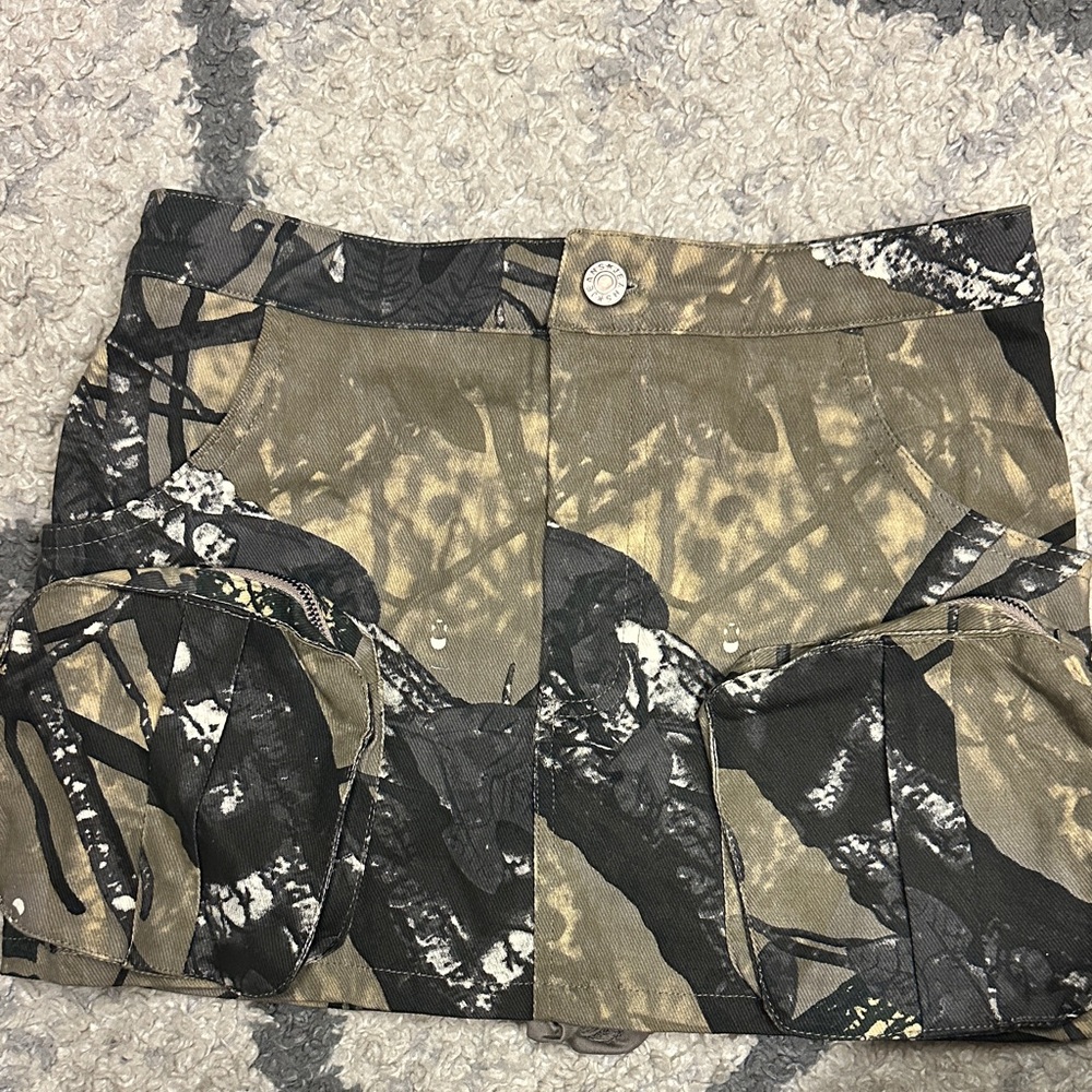Camouflage Mini Skort with Pockets